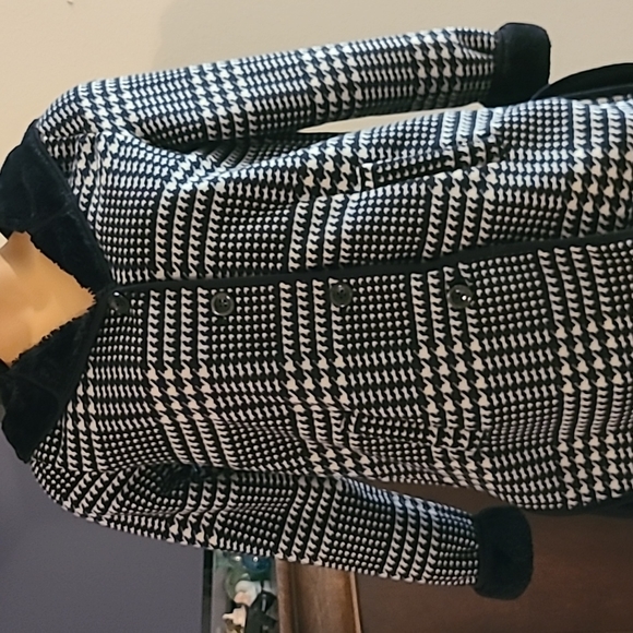 Ike behar coat blk and white hounds tooth size med - Picture 2 of 10